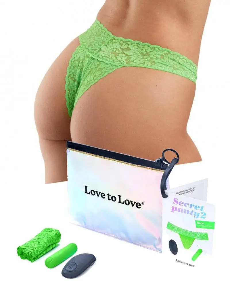 Love To Love - Vibrerend Slipje Secret Panty 2 - Groen 1 Love To Love - Vibrerend Slipje Secret Panty 2 - Groen