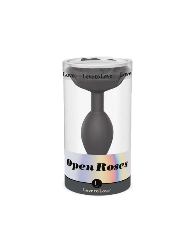 Love To Love - Open Roos Buttplug - Maat L - Zwart 2 Love To Love - Open Roos Buttplug - Maat L - Zwart - Afbeelding 2