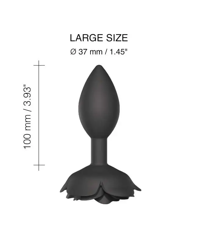 Love To Love - Open Roos Buttplug - Maat L - Zwart 3 Love To Love - Open Roos Buttplug - Maat L - Zwart - Afbeelding 3
