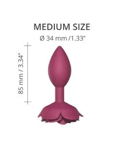 Love To Love - Open Roos Buttplug - Maat M - Rood -Sex Toys winkel Love to love Open Roos Buttplug maat M rood 3