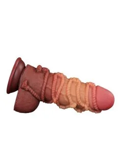 LoveToy - XXL Extreme Dildo Met Touw Motief - Lengte 24,5 Cm - Bruin/Lichte Huidskleur -Sex Toys winkel LoveToy XXL Extreme Dildo met Touw Motief Lengte 245 cm BruinLichte Huidskleur 8