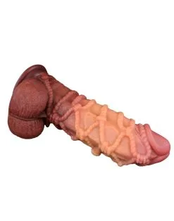 LoveToy - XXL Extreme Dildo Met Touw Motief - Lengte 26.5 Cm - Bruin/Lichte Huidskleur -Sex Toys winkel LoveToy XXL Extreme Dildo met Touw Motief Lengte 26 5 cm BruinLichte Huidskleur 11