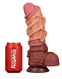 LoveToy - XXL Extreme Dildo Met Touw Motief - Lengte 26.5 Cm - Bruin/Lichte Huidskleur -Sex Toys winkel LoveToy XXL Extreme Dildo met Touw Motief Lengte 26 5 cm BruinLichte Huidskleur 14
