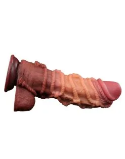 LoveToy - XXL Extreme Dildo Met Touw Motief - Lengte 26.5 Cm - Bruin/Lichte Huidskleur -Sex Toys winkel LoveToy XXL Extreme Dildo met Touw Motief Lengte 26 5 cm BruinLichte Huidskleur 8