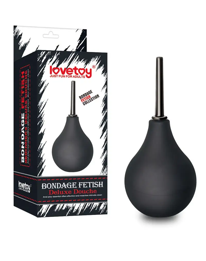 Lovetoy - Bondage Fetish DeLuxe Anaal Douche - Zwart 1 Lovetoy - Bondage Fetish DeLuxe Anaal Douche - Zwart