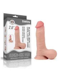 Lovetoy - Dildo Met Glijdende Huid 19,5 X 5 Cm - Lichte Huidskleur -Sex Toys winkel Lovetoy Dildo met glijdende huid 195 x 5 cm lichte huidskleur 4
