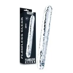 Lovetoy - Dubbele Dildo Flawless 30 X 3,5 Cm - Transparant