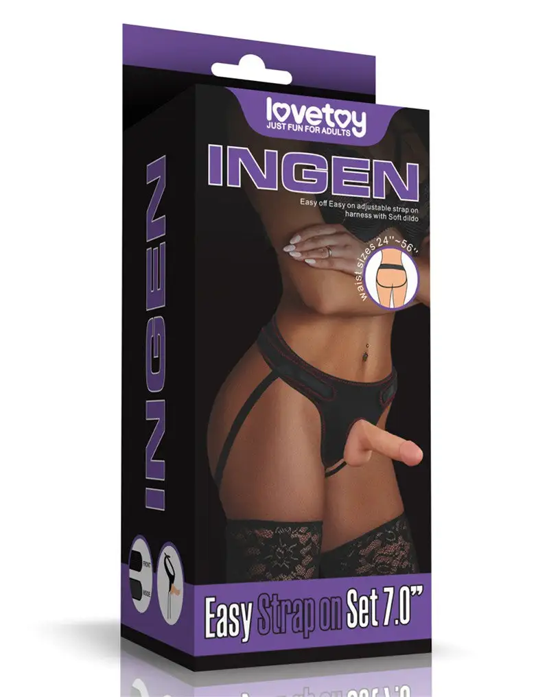Lovetoy - Easy Strap-on Set Met Dildo Van 18 Cm - Lichte Huidskleur 2 Lovetoy - Easy Strap-on Set Met Dildo Van 18 Cm - Lichte Huidskleur - Afbeelding 2