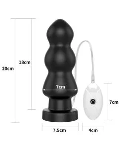 Lovetoy - King Size Vibrerende Buttplug Anal Rigger 20 Cm - Zwart 10 Lovetoy - King Size Vibrerende Buttplug Anal Rigger 20 Cm - Zwart -Sex Toys winkel Lovetoy King Size Vibrerende Buttplug Anal Rigger 20 cm zwart 3