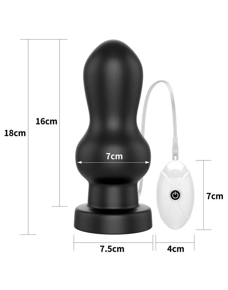 Lovetoy - King Size Vibrerende Buttplug Rammer 18 Cm - Zwart 3 Lovetoy - King Size Vibrerende Buttplug Rammer 18 Cm - Zwart - Afbeelding 3