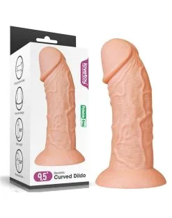 Lovetoy - Realistische Gebogen XXL Dildo 24 Cm - Lichte Huidskleur