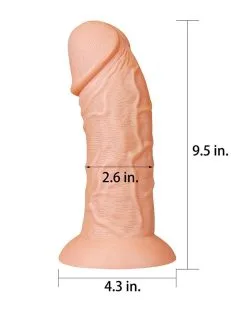 Lovetoy - Realistische Gebogen XXL Dildo 24 Cm - Lichte Huidskleur -Sex Toys winkel Lovetoy Realistische Gebogen XXL Dildo 24 cm lichte huidskleur 4