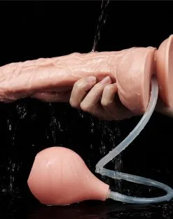 Lovetoy - Realistische Squirt Dildo 28 Cm - Waterbestendige PVC Dildo In Nude Kleur Met Squirt Functie -Sex Toys winkel Lovetoy Realistische Squirt Dildo 28 cm Waterbestendige PVC Dildo in Nude kleur met Squirt functie 5