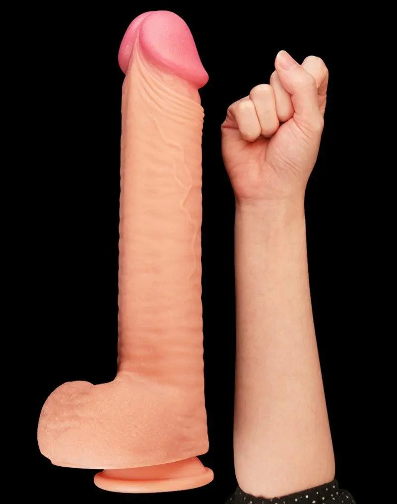 Lovetoy - Realistische XXL Dildo 30.5 Cm - Lichte Huidskleur 2 Lovetoy - Realistische XXL Dildo 30.5 Cm - Lichte Huidskleur - Afbeelding 2