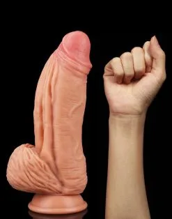 Lovetoy - Realistische XXL Dildo Met Balzak En Zuignap 24.5 Cm - Lichte Huidskleur -Sex Toys winkel Lovetoy Realistische XXL Dildo met balzak en zuignap 24 5 cm lichte huidskleur 6
