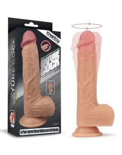 Lovetoy - Roterende En Verwarmende Realistische Dildo 21 Cm - Lichte Huidskleur