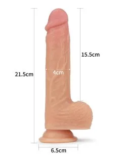 Lovetoy - Roterende En Verwarmende Realistische Dildo 21 Cm - Lichte Huidskleur -Sex Toys winkel Lovetoy Roterende en Verwarmende Realistische Dildo 21 cm lichte huidskleur 5