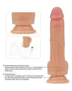 Lovetoy - Roterende En Verwarmende Realistische Dildo 21 Cm - Lichte Huidskleur -Sex Toys winkel Lovetoy Roterende en Verwarmende Realistische Dildo 21 cm lichte huidskleur 7