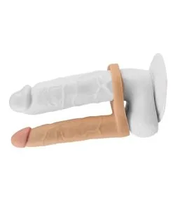 Lovetoy - Ultrasoft Double Vibrerende Voorbinddildo Voor Dubbele Penetratie 16 Cm
