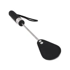 Kiotos Leather Luxe RVS En Tuigleer Paardrijzweep/Plak -Sex Toys winkel Luxe RVS En Tuigleer PaardrijzweepPlak 4