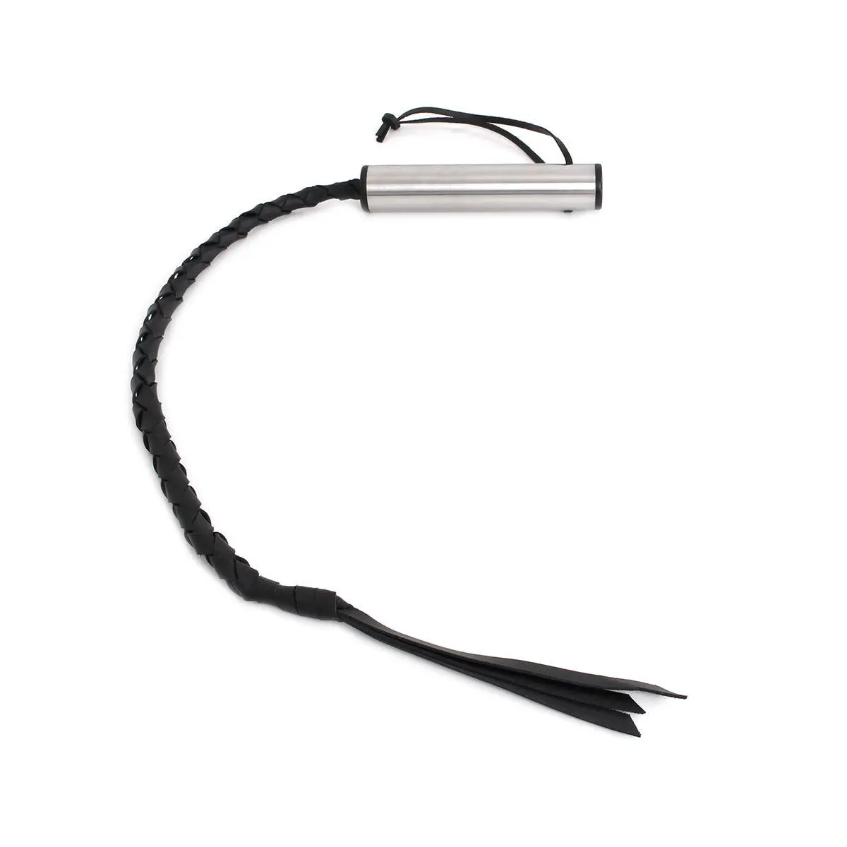 Kiotos Leather Luxe RVS En Leer Gevlochten Zweep 5 Kiotos Leather Luxe RVS En Leer Gevlochten Zweep - Afbeelding 5