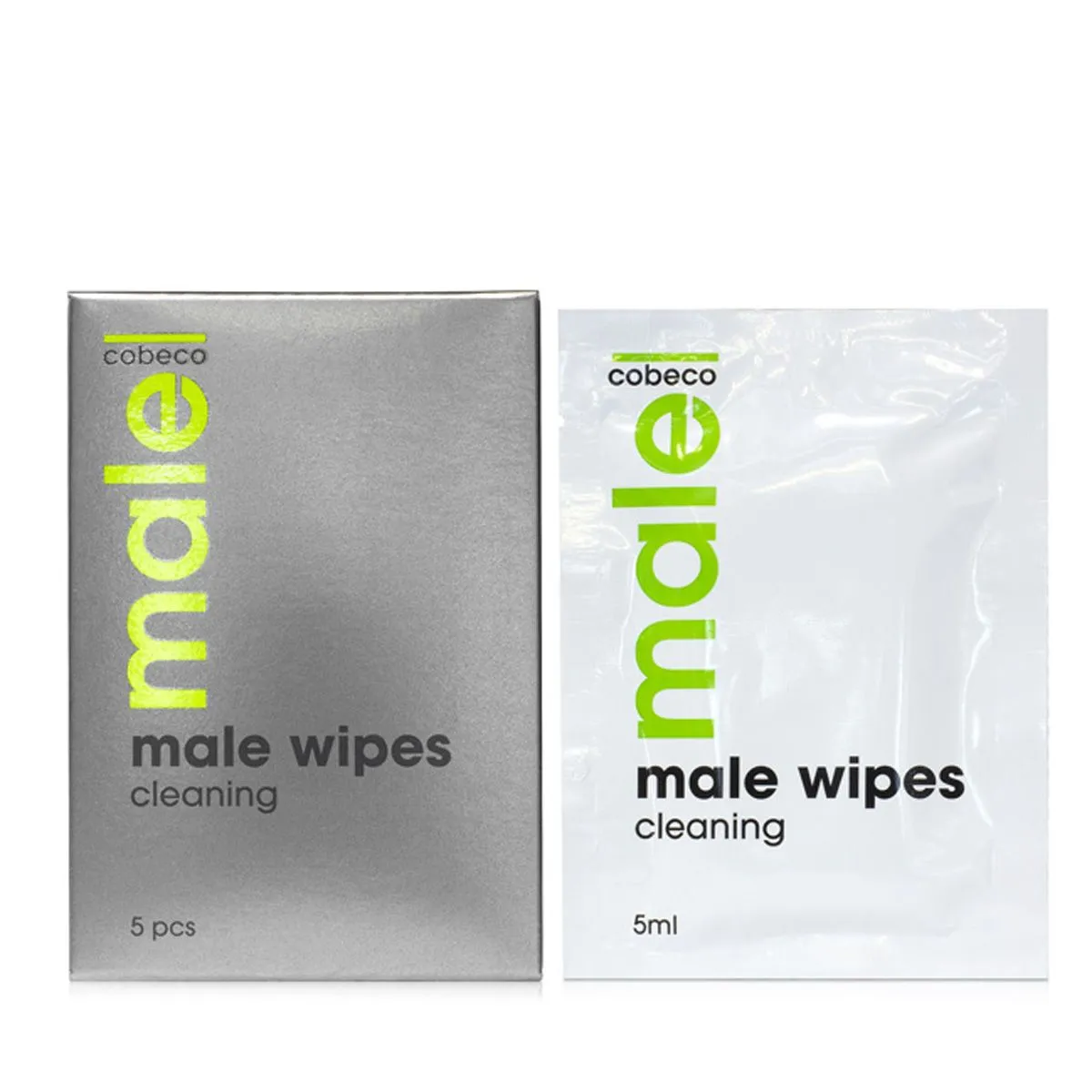 Cobeco Pharma MALE Wipes Intieme Reinigingsdoekjes Voor Mannen (voor Na De Sex) - 5 Stuks 1 Cobeco Pharma MALE Wipes Intieme Reinigingsdoekjes Voor Mannen (voor Na De Sex) - 5 Stuks