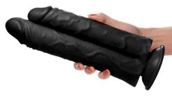 Master Cock Double Stuffer Dubbele Dildo 25 Cm - Zwart -Sex Toys winkel Master Cock Double Stuffer Dubbele Dildo 25 cm zwart 4