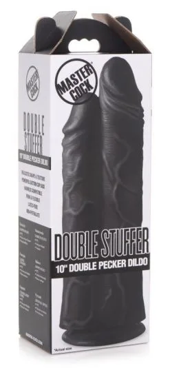 Master Cock Double Stuffer Dubbele Dildo 25 Cm - Zwart -Sex Toys winkel Master Cock Double Stuffer Dubbele Dildo 25 cm zwart 5