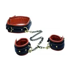 EDC Master Series - Coax Leren Collar En Polsboeien - Zwart/Cognac