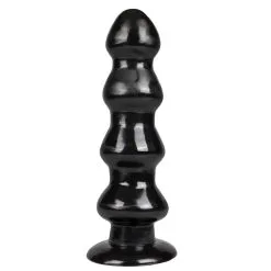EDC Master Series - Grote Geribbelde Raket Dildo Met Zuignap - Zwart