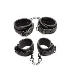 Master Series - Handboeien En Enkelboeien Set KINKY COMFORT - Zwart