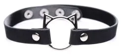 EDC Master Series - Kinky Kitty Ring Slim Choker - Zwart