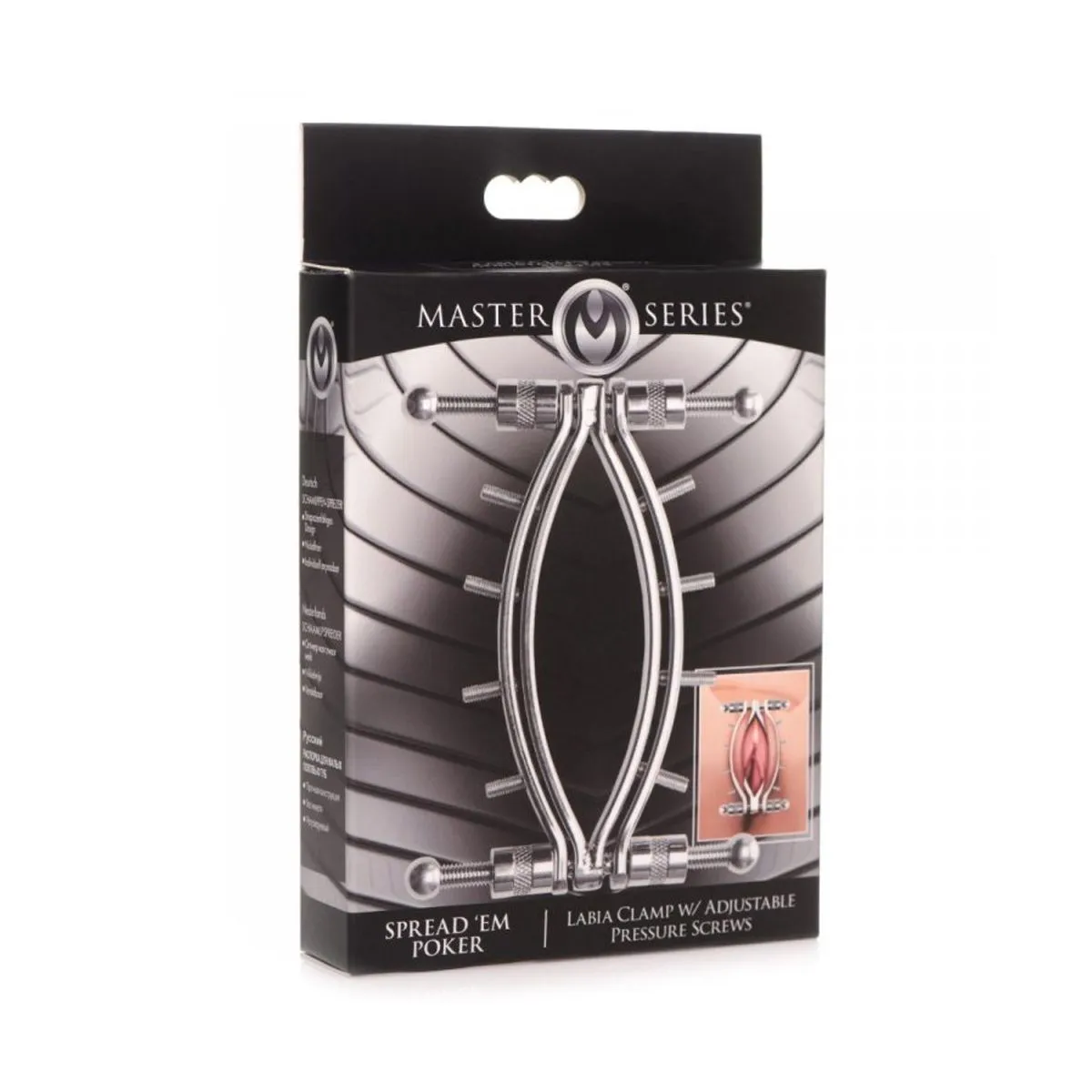 Master Series - Vagina Spreider/Labia Spreader Met Spikes Spread 'Em Poker 3 Master Series - Vagina Spreider/Labia Spreader Met Spikes Spread 'Em Poker - Afbeelding 3