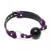 Rimba Bondage Play Mondknevel - Ball Gag Met Siliconen Bal - Paars