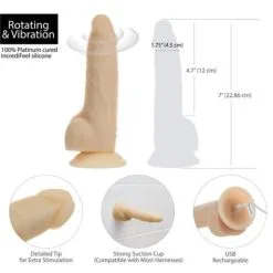 EDC Naked Addiction - - Realistische Roterende Dildo Met Afstandsbediening - 23 Cm -Sex Toys winkel Naked Addiction Realistische Roterende Dildo met Afstandsbediening 23 cm 4