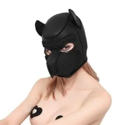 Master Series Neoprene Puppy Dog BDSM Hood - Zwart -Sex Toys winkel Neoprene Puppy Dog BDSM Hood zwart 6