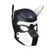 Master Series Neoprene Puppy Dog - HondenMasker - BDSM Hood - Maat L - Zwart/Wit