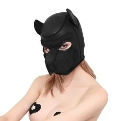 Master Series Neoprene Puppy Dog - HondenMasker - BDSM Hood - Maat L - Zwart/Wit -Sex Toys winkel Neoprene Puppy Dog HondenMasker BDSM Hood Maat L ZwartWit 4