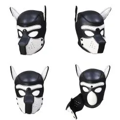 Master Series Neoprene Puppy Dog - HondenMasker - BDSM Hood - Maat L - Zwart/Wit -Sex Toys winkel Neoprene Puppy Dog HondenMasker BDSM Hood Maat L ZwartWit 5