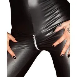 EDC Noir Handmade Wetlook Catsuit Met Lange Mouwen -Sex Toys winkel Noir Handmade Wetlook Catsuit Met Lange Mouwen 4