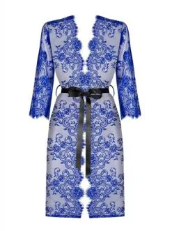 Obsessive - Cobaltess Kanten Kimono - Blauw