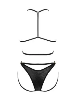 Obsessive - Cobra Nive Lingerie Set - Zwart -Sex Toys winkel Obsessive Cobra Nive Lingerie Set zwart 4