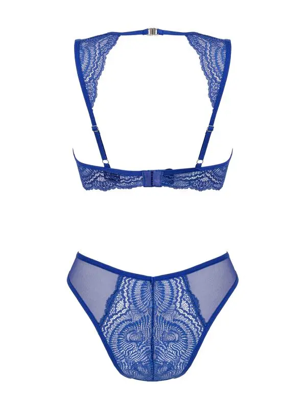 Obsessive - Giselia Kanten BH Set - Blauw 4 Obsessive - Giselia Kanten BH Set - Blauw - Afbeelding 4