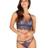 Obsessive - Kanten BH-set FLOWLACE 2-delige - Blauw