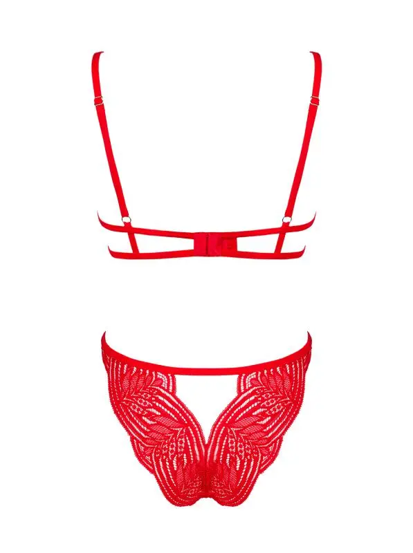 Obsessive - Mellania BH Set Met Sexy String - Rood 4 Obsessive - Mellania BH Set Met Sexy String - Rood - Afbeelding 4