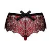 Obsessive - Redessia Kanten Slip - Rood/Zwart