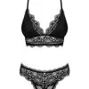 Obsessive - Renelia 2-delige Kanten BH Set - Zwart
