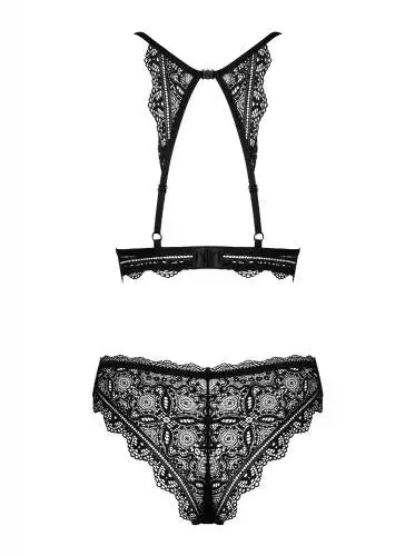 Obsessive - Renelia 2-delige Kanten BH Set - Zwart 2 Obsessive - Renelia 2-delige Kanten BH Set - Zwart - Afbeelding 2