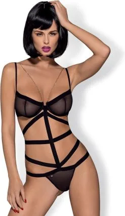 Erotiekvoordeel.nl Obsessive - Stringbody Bondy - Maat L/XL - Zwart