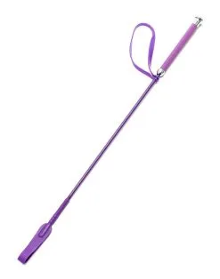 Rimba Bondage Play Paardrijzweep Met Flapje 65 Cm - Paars -Sex Toys winkel Paardrijzweep met flapje 65 cm paars 4